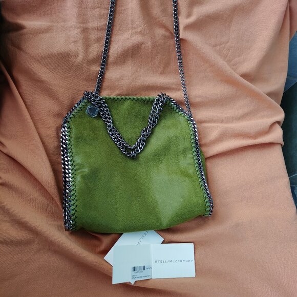 STELLA MCCARTNEY Falabella Tote Bag Teal Kiwi Green - Picture 3 of 10